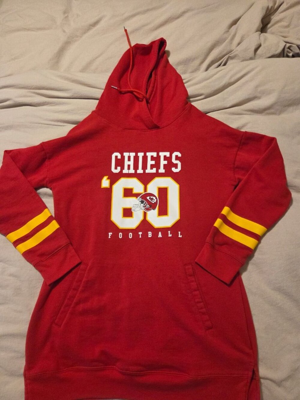 Womens Kansas City Chiefs Tunic Hoodie Sweatshirt XL NFL Team Apparel Graphic - Picture 4 of 9